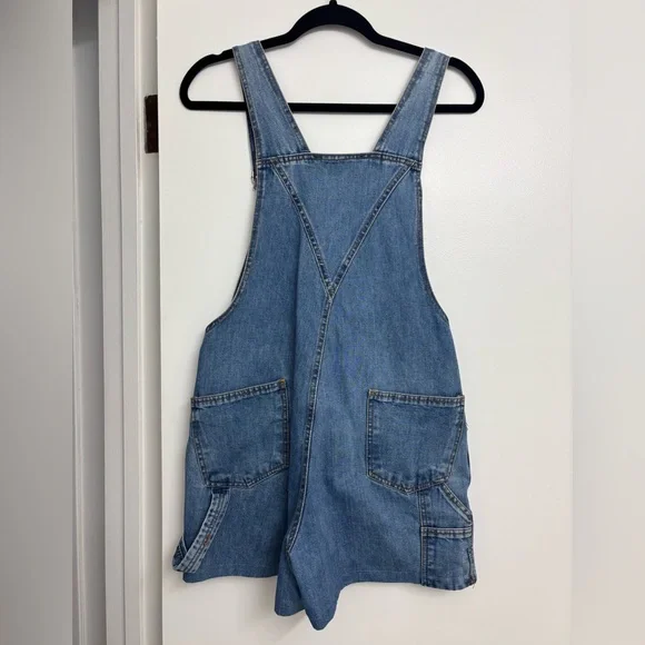 Vintage Denim Overall Shorts - Picture 2 of 4